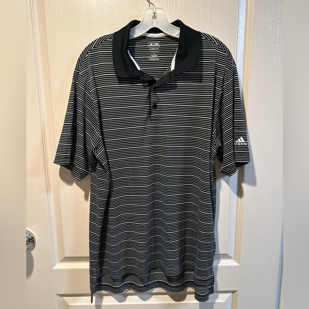 Black & White Adidas Golf Polo
